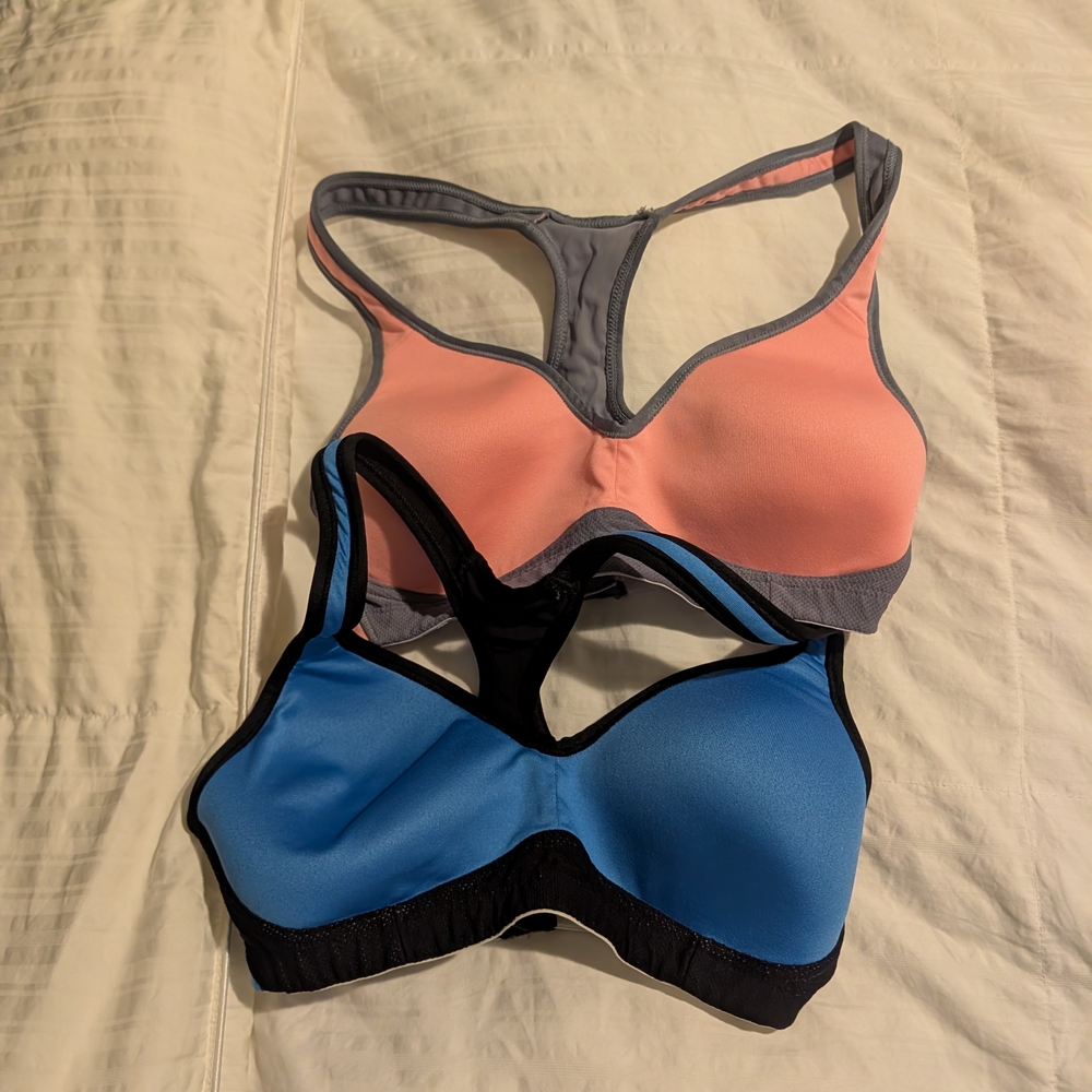 Champion C9 Dual-Tone Sports Bras in Pink and Blue